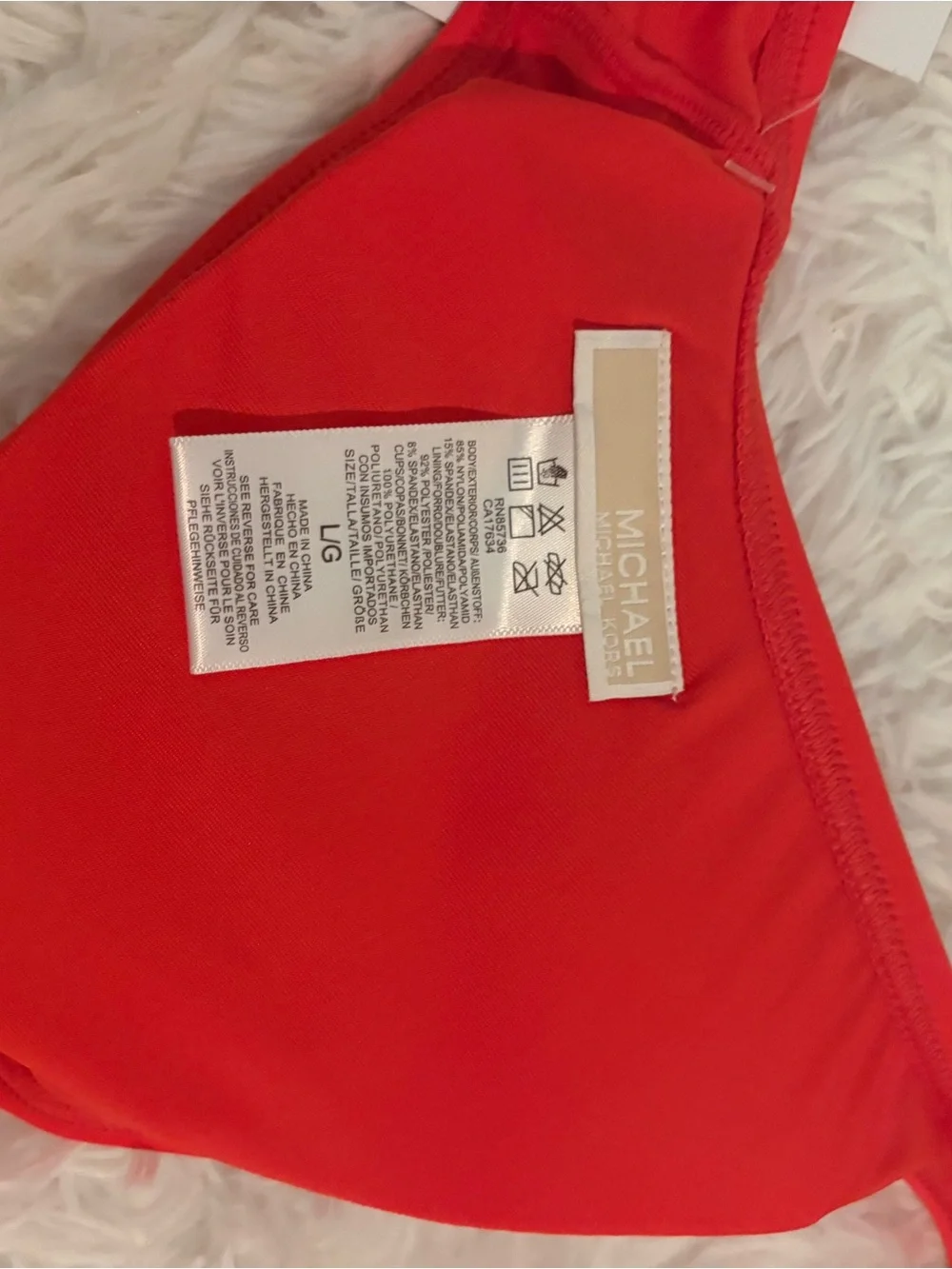 Michael Kors Red Halter Ring Bikini Set